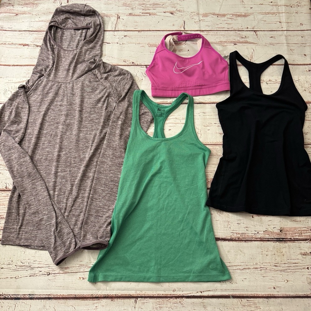 Nike Running Women's Hooded Top Sports Bra Tank Dri-Fit Lot of 4 XS Activewear
